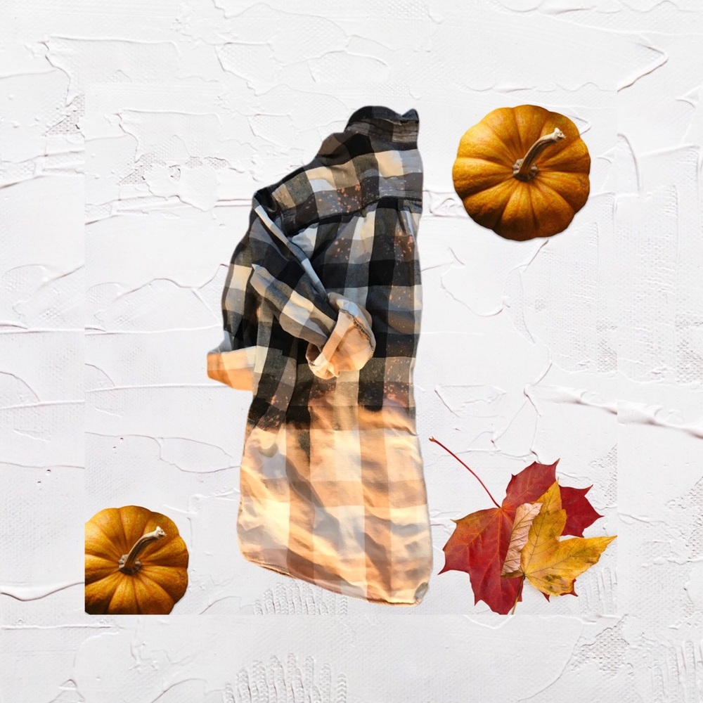 Distressed flannel, bleached flannel, grunge fall